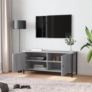 TV-Schrank mit Türen Grau Sonoma 102x35x45 cm Holzwerkstoff