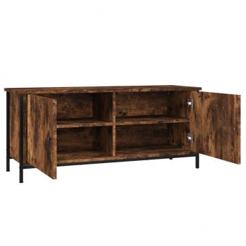 TV-Schrank mit Türen Räuchereiche 102x35x45 cm Holzwerkstoff