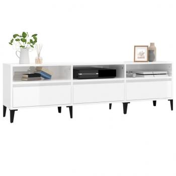 TV-Schrank Hochglanz-Weiß 150x30x44,5 cm Holzwerkstoff