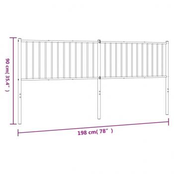 Kopfteil Metall Weiß 193 cm