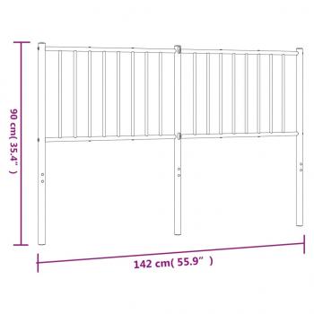 Kopfteil Metall Weiß 135 cm