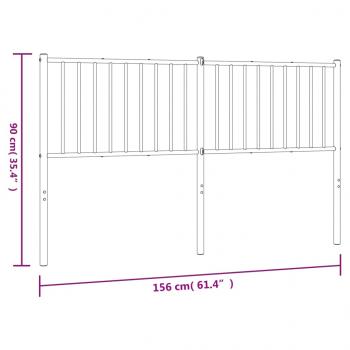 Kopfteil Metall Weiß 150 cm