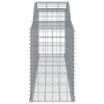 Gabionen mit Hochbogen 13 Stk. 300x50x80/100cm Verzinktes Eisen