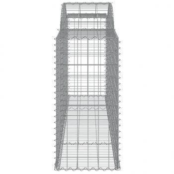 Gabionen mit Hochbogen 6 Stk. 300x50x100/120cm Verzinktes Eisen