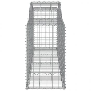 Gabionen mit Hochbogen 6 Stk. 300x50x80/100 cm Verzinktes Eisen