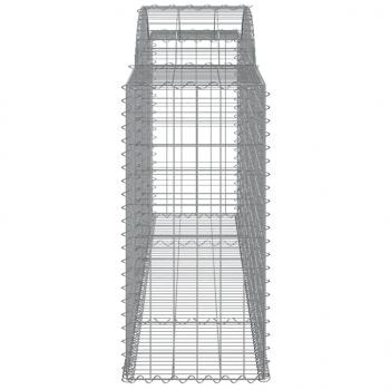 Gabionen mit Hochbogen 7 Stk. 300x50x100/120cm Verzinktes Eisen