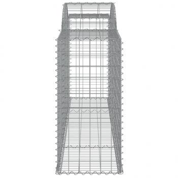 Gabionen mit Hochbogen 11 Stk 300x50x100/120cm Verzinktes Eisen