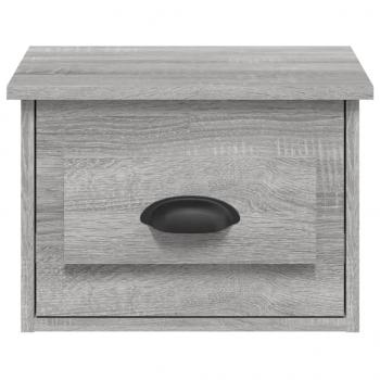 Wand-Nachttische 2 Stk. Grau Sonoma 41,5x36x28 cm