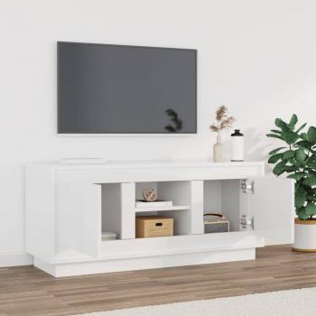 TV-Schrank Hochglanz-Weiß 102x35x45 cm Holzwerkstoff