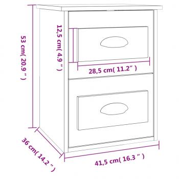 Wand-Nachttisch Sonoma-Eiche 41,5x36x53 cm