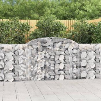 ARDEBO.de - Gabionen mit Hochbogen 10 Stk 300x30x100/120cm Verzinktes Eisen