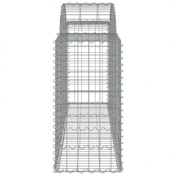 Gabionen mit Hochbogen 8 Stk. 200x50x80/100 cm Verzinktes Eisen