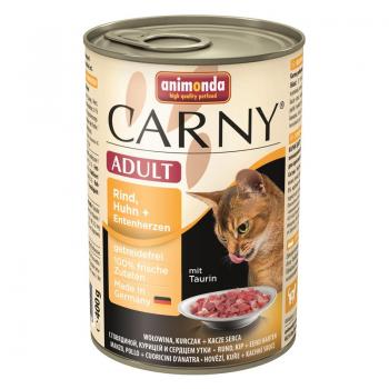 ARDEBO.de Animonda Cat Carny Adult Rind, Huhn & Entenherzen 400g