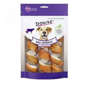 ARDEBO.de Dokas Dog Kauspirale mit Hühnerbrustfilet 110 g