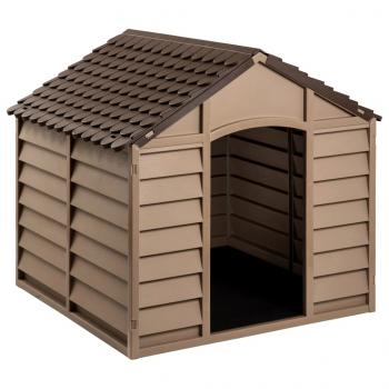 Hundehütte Braun 86x84x82 cm Polypropylen