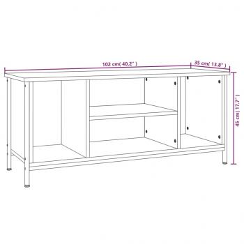 TV-Schrank Schwarz 102x35x45 cm Holzwerkstoff