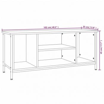 TV-Schrank Grau Sonoma 102x35x45 cm Holzwerkstoff