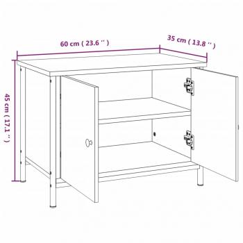 TV-Schrank mit Türen Grau Sonoma 60x35x45 cm Holzwerkstoff