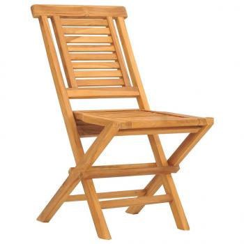 Gartenstühle 2 Stk. Klappbar 47x63x90 cm Massivholz Teak