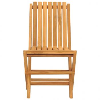 Gartenstühle 2 Stk. Klappbar 47x47x89 cm Massivholz Teak