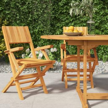 ARDEBO.de - Gartenstühle 2 Stk. Klappbar 55x61x90 cm Massivholz Teak