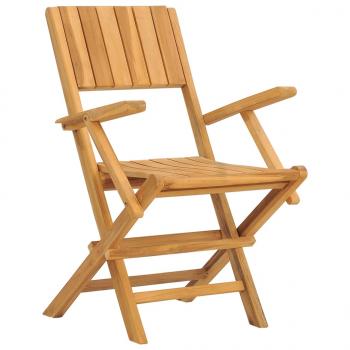 Gartenstühle 2 Stk. Klappbar 55x61x90 cm Massivholz Teak