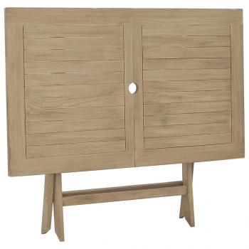 Gartentisch Klappbar Grau 120x70x75 cm Massivholz Teak