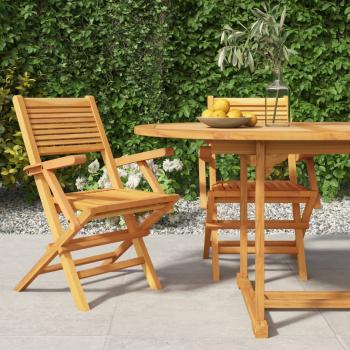 ARDEBO.de - Gartenstühle 2 Stk. Klappbar 55x62x90 cm Massivholz Teak