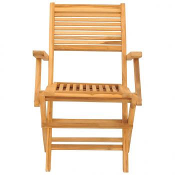 Gartenstühle 2 Stk. Klappbar 55x62x90 cm Massivholz Teak