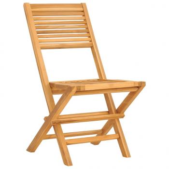 Gartenstühle 2 Stk. Klappbar 47x62x90 cm Massivholz Teak