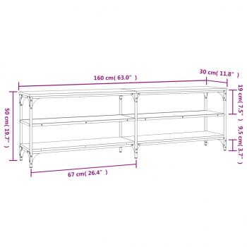 TV-Schrank Räuchereiche 160x30x50 cm Holzwerkstoff