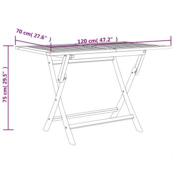 5-tlg. Garten-Essgruppe Grau Massivholz Teak