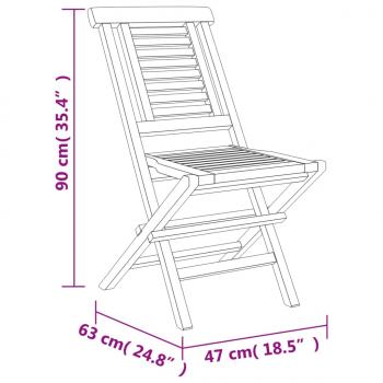 5-tlg. Garten-Essgruppe Massivholz Teak