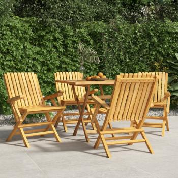 ARDEBO.de - Gartenstühle 4 Stk. Klappbar 61x67x90 cm Massivholz Teak