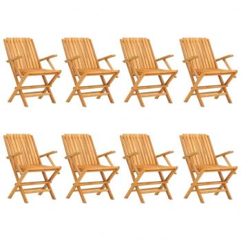 Gartenstühle 8 Stk. Klappbar 61x67x90 cm Massivholz Teak