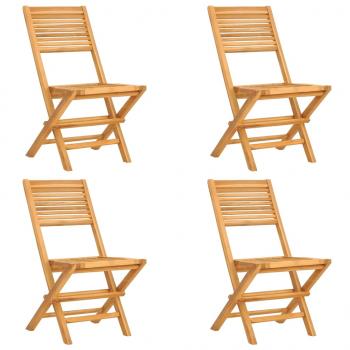 Gartenstühle 4 Stk. Klappbar 47x62x90 cm Massivholz Teak