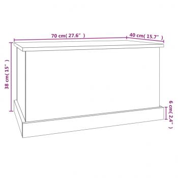 Truhe Schwarz 70x40x38 cm Holzwerkstoff