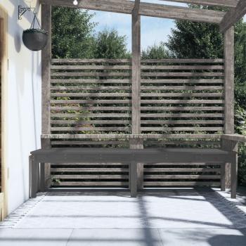 Gartenbank 2-Sitzer Grau 203,5x44x45 cm Massivholz Kiefer