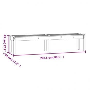 2-Sitzer-Gartenbank 203,5x44x45 cm Massivholz Douglasie