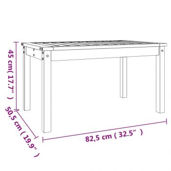 Gartentisch Grau 82,5x50,5x45 cm Massivholz Kiefer