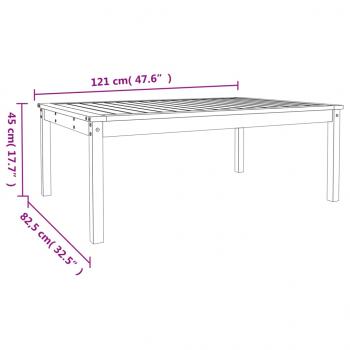 Gartentisch Honigbraun 121x82,5x45 cm Massivholz Kiefer