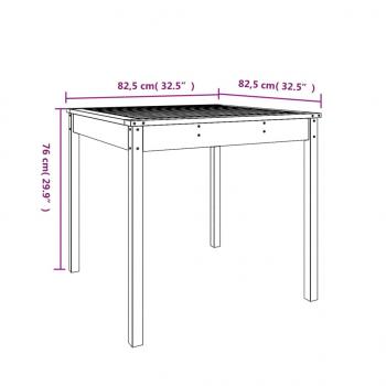 Gartentisch Grau 82,5x82,5x76 cm Massivholz Kiefer