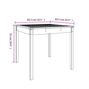 Gartentisch 82,5x82,5x76 cm Massivholz Douglasie