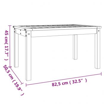 Gartentisch 82,5x50,5x45 cm Massivholz Kiefer