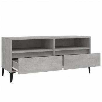 TV-Schrank Betongrau 100x34,5x44,5 cm Holzwerkstoff