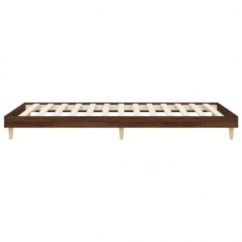 Bettgestell Braun Eichen-Optik 75x190 cm Holzwerkstoff