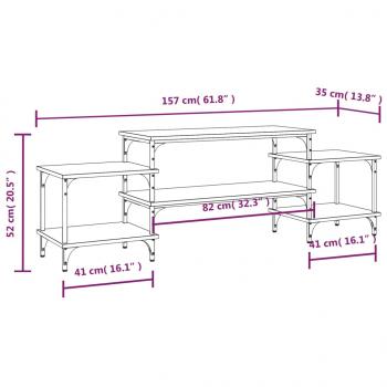 TV-Schrank Braun Eichen-Optik 157x35x52 cm Holzwerkstoff