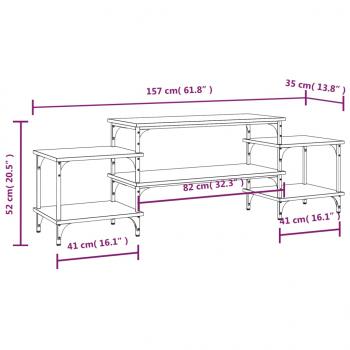 TV-Schrank Schwarz 157x35x52 cm Holzwerkstoff