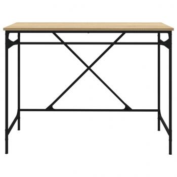 Schreibtisch Sonoma-Eiche 100x50x75 cm Holzwerkstoff und Eisen