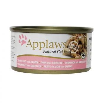 ARDEBO.de Applaws Cat Nassfutter Dose Thunfischfilet & Garnelen 156 g